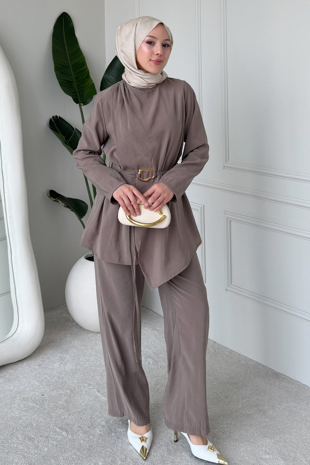 BNG Women Tokalı İkili Takım M3004 Vizon - Modesto