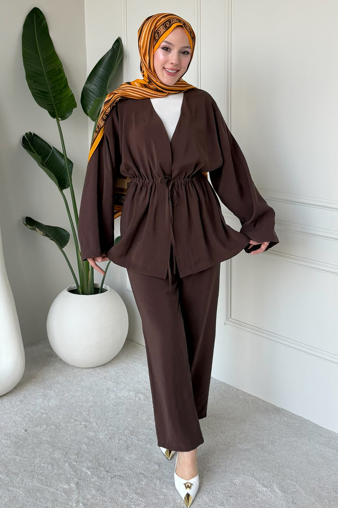 BNG Women Bağlamalı İkili Takım M3005 Kahverengi - Dunfermline