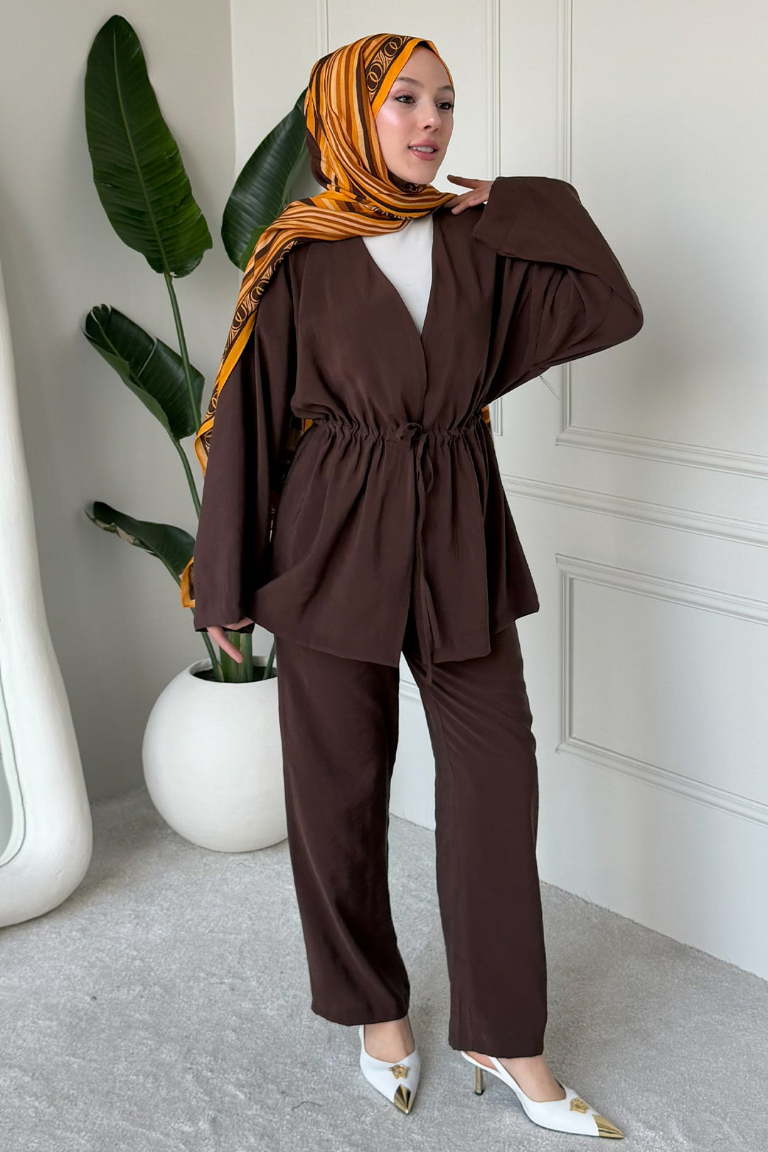 BNG Women Bağlamalı İkili Takım M3005 Kahverengi - Dunfermline
