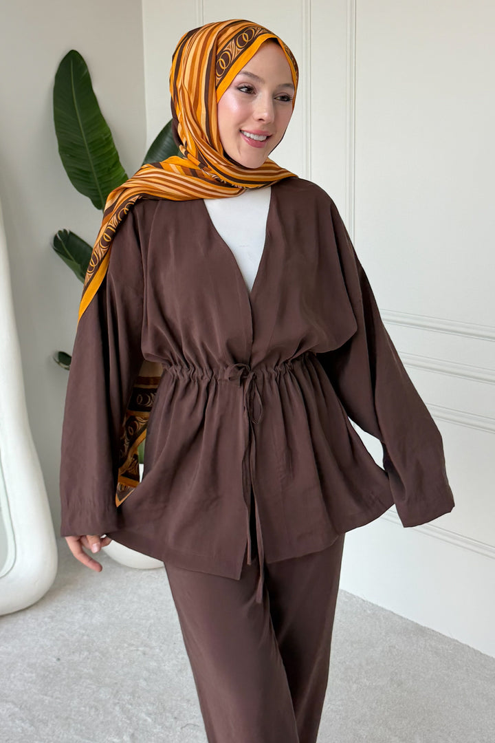 BNG Women Bağlamalı İkili Takım M3005 Kahverengi - Dunfermline