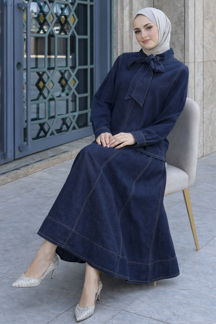 BNG Women İkili Kot Takım M1005 Lacivert - Babylon