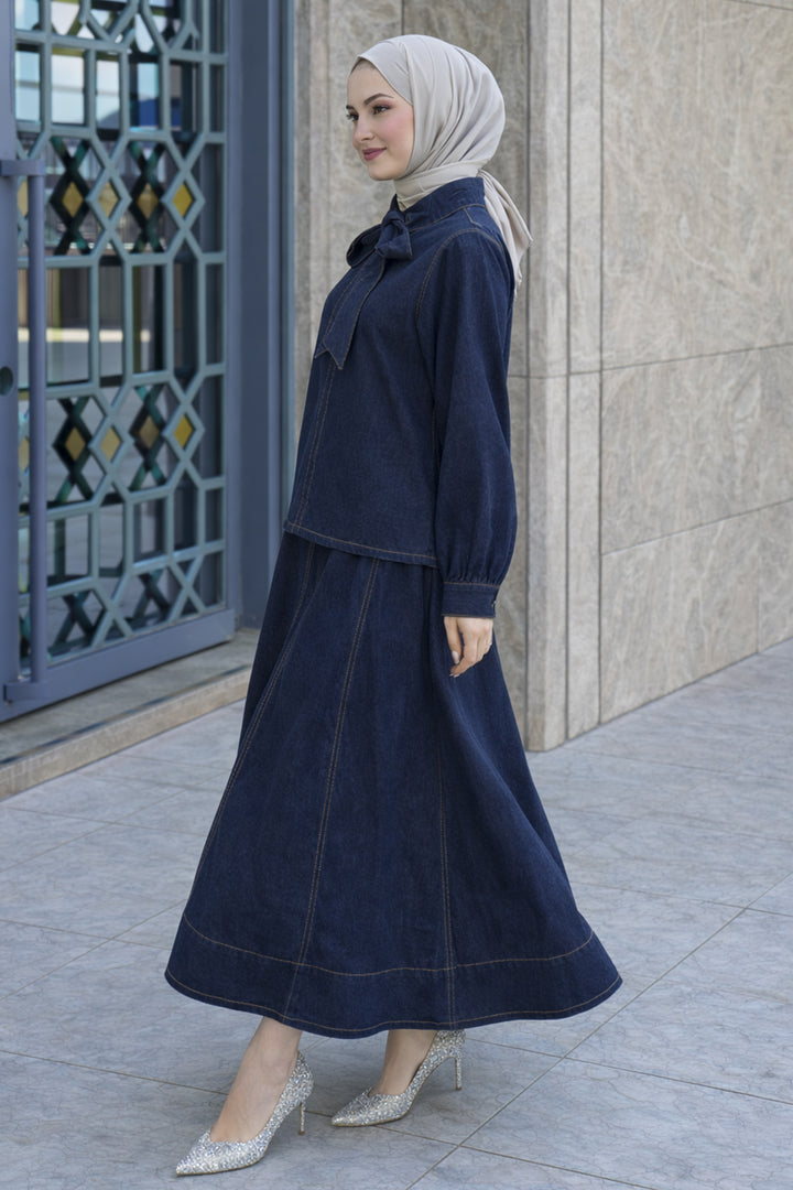 BNG Women İkili Kot Takım M1005 Lacivert - Babylon