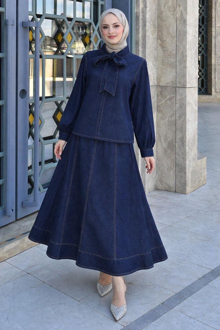 BNG Women İkili Kot Takım M1005 Lacivert - Babylon