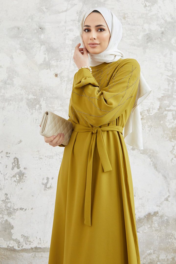 ZRF Women Pera Stone Dress - Olive Green - Herten