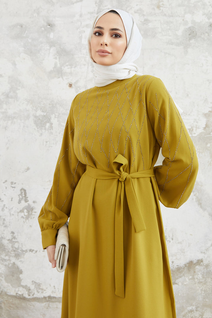 ZRF Women Pera Stone Dress - Olive Green - Herten