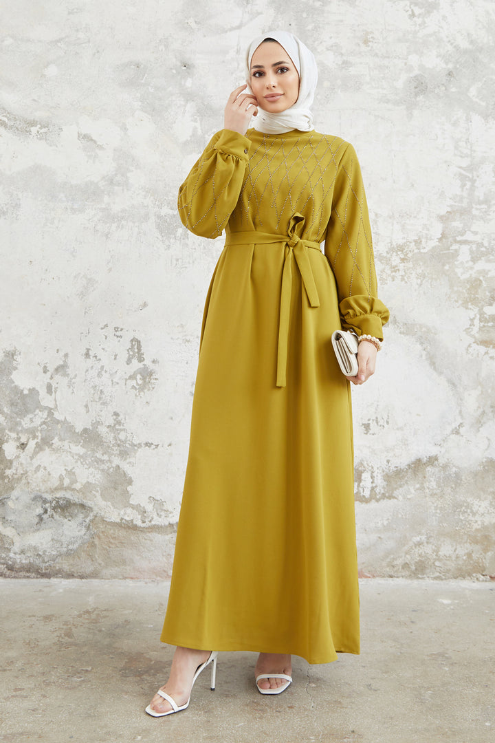 ZRF Women Pera Stone Dress - Olive Green - Herten