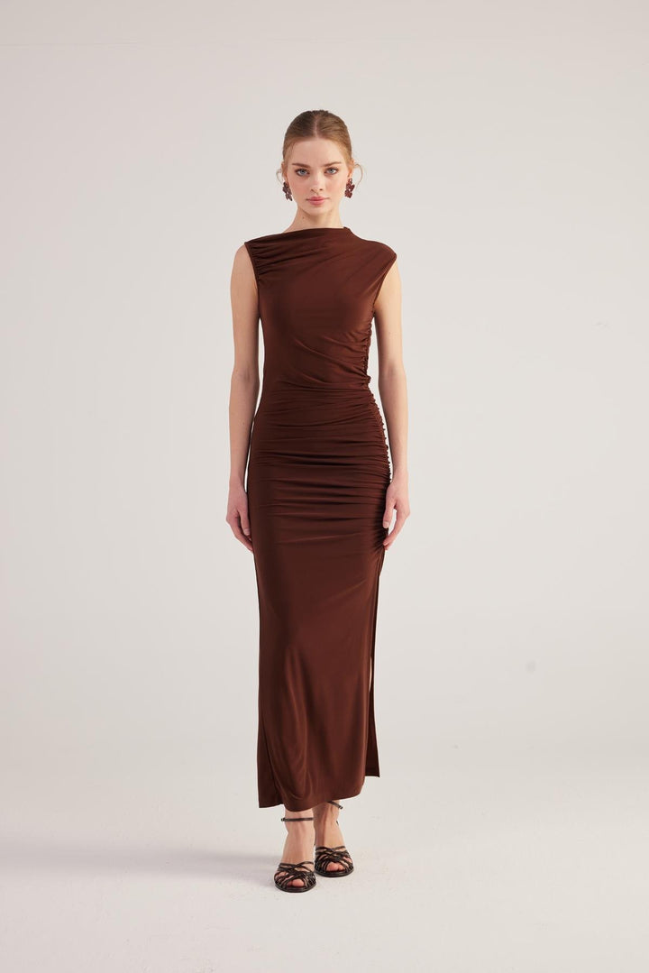 HLLY Women Lily Dress Brown - Reims