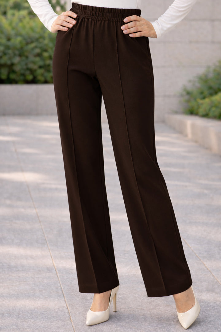 BNG Women İspanyol Paça Pantolon K1108 Kahverengi - Gjilan