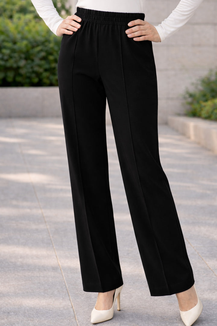BNG Women İspanyol Paça Pantolon K1108 Siyah - Boyarka