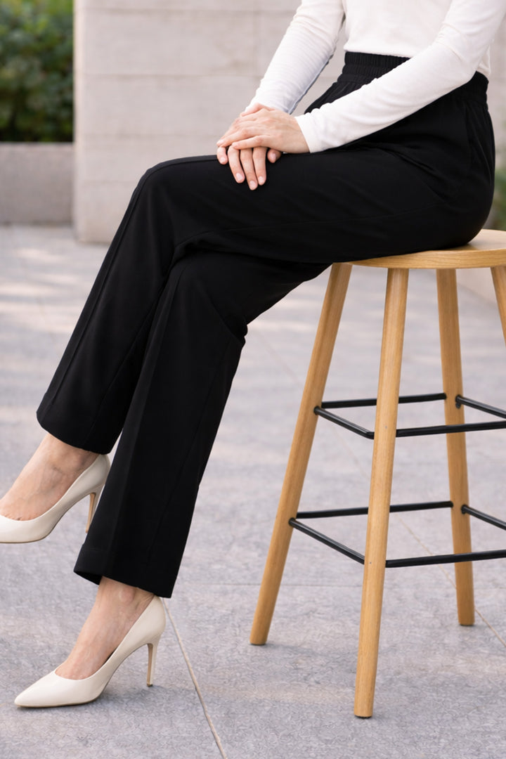 BNG Women İspanyol Paça Pantolon K1108 Siyah - Boyarka