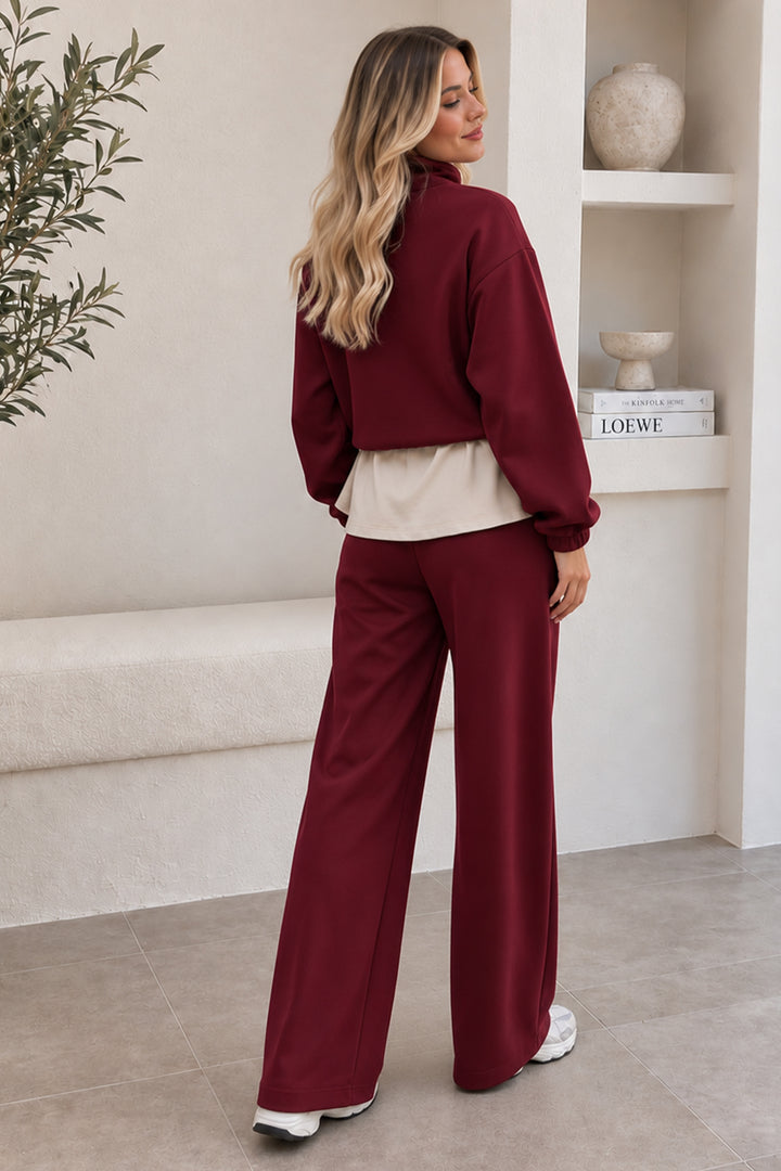 BNG Women Garnili Spor İkili Takım A808 Bordo - Madera