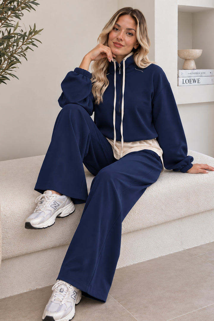 BNG Women Garnili Spor İkili Takım A808 Lacivert - Madrid