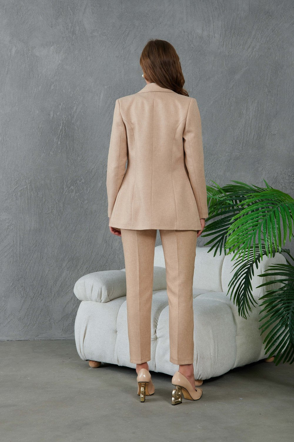NDL Women Buttoned Stamp Women's Suit Beige - Mitrovicë