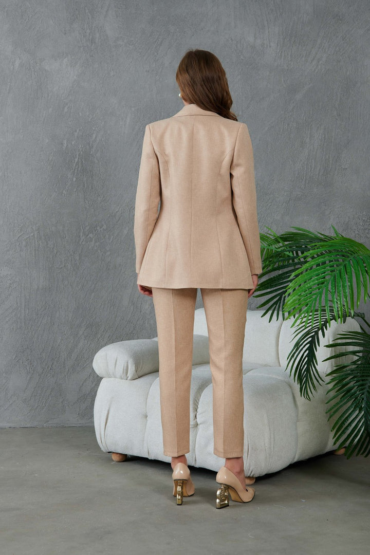 NDL Women Buttoned Stamp Women's Suit Beige - Mitrovicë