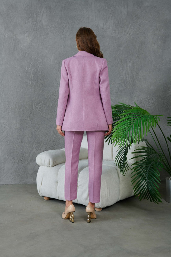 NDL Women Buttoned Stamp Women's Suit Lilac - Barsinghausen
