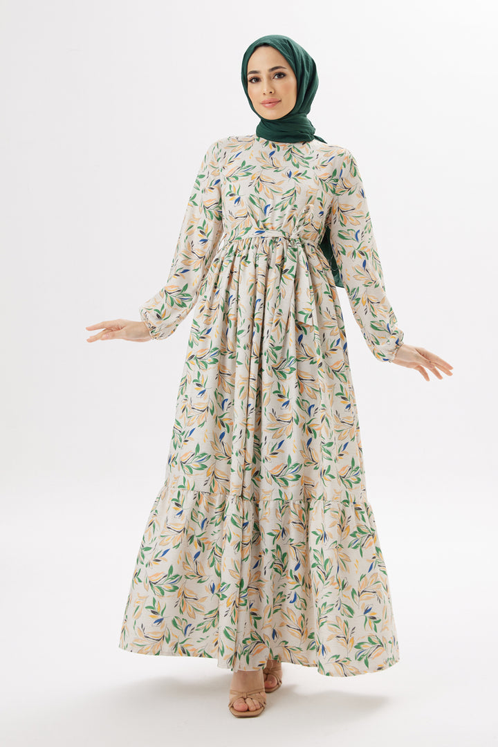 فستان ZRF النسائي Viva Linen - زمرد - Tübingen