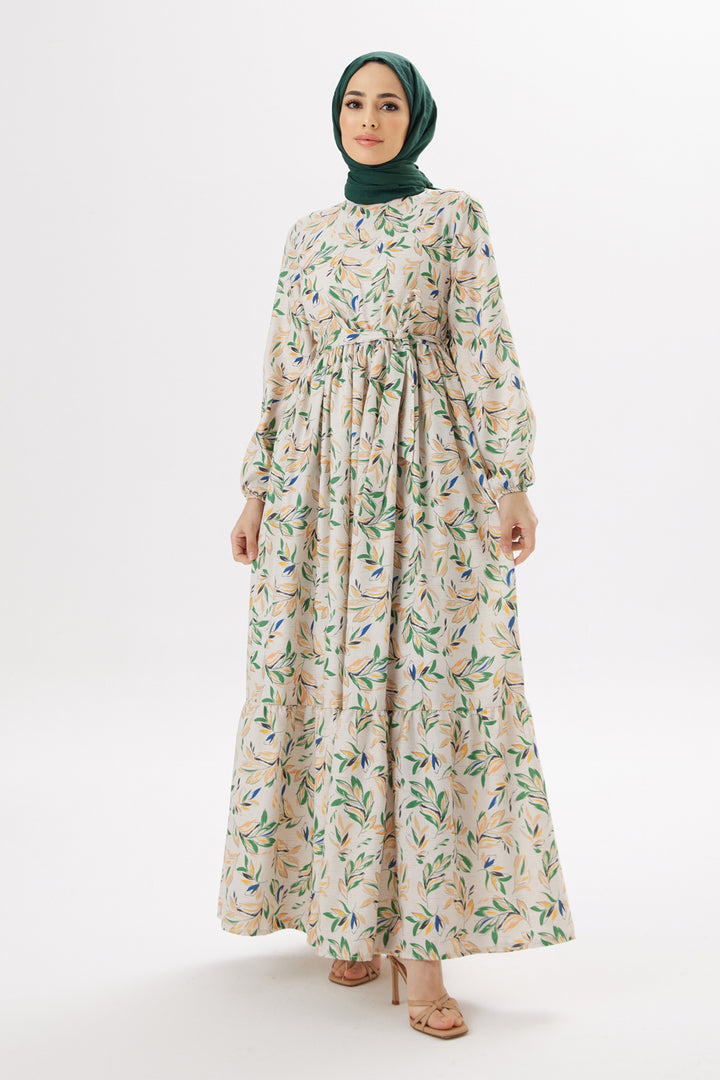 فستان ZRF النسائي Viva Linen - زمرد - Tübingen