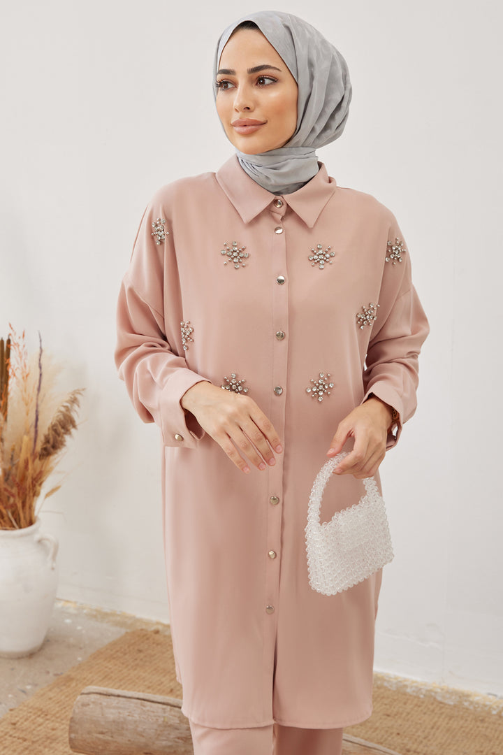 ZRF Women Snowflake Hijab Set - Powder - Cathedral City