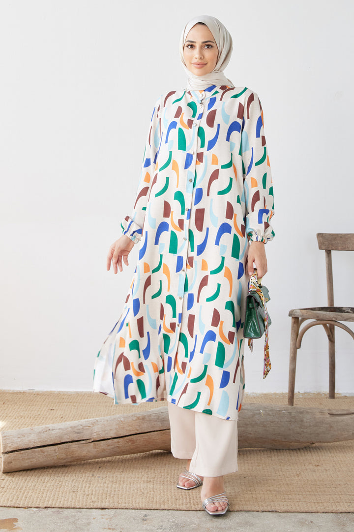 ZRF Women Patterned Tunic Pants Set - Emerald - La Línea de la Concepción