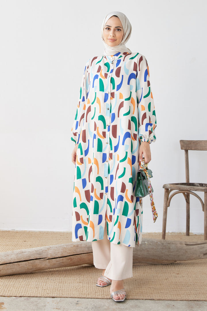 ZRF Women Patterned Tunic Pants Set - Emerald - La Línea de la Concepción