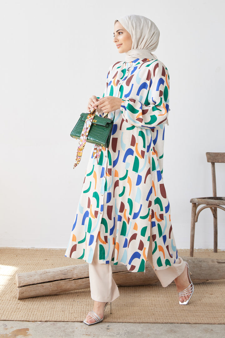 ZRF Women Patterned Tunic Pants Set - Emerald - La Línea de la Concepción