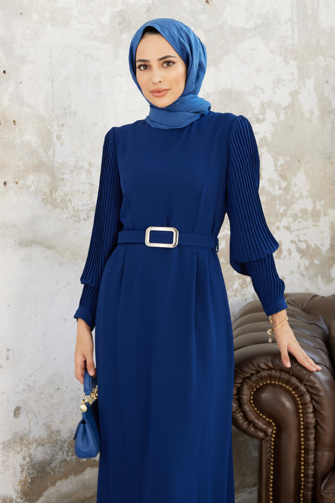 ZRF Women Sleeved Pile Dress - Indigo - Mieres