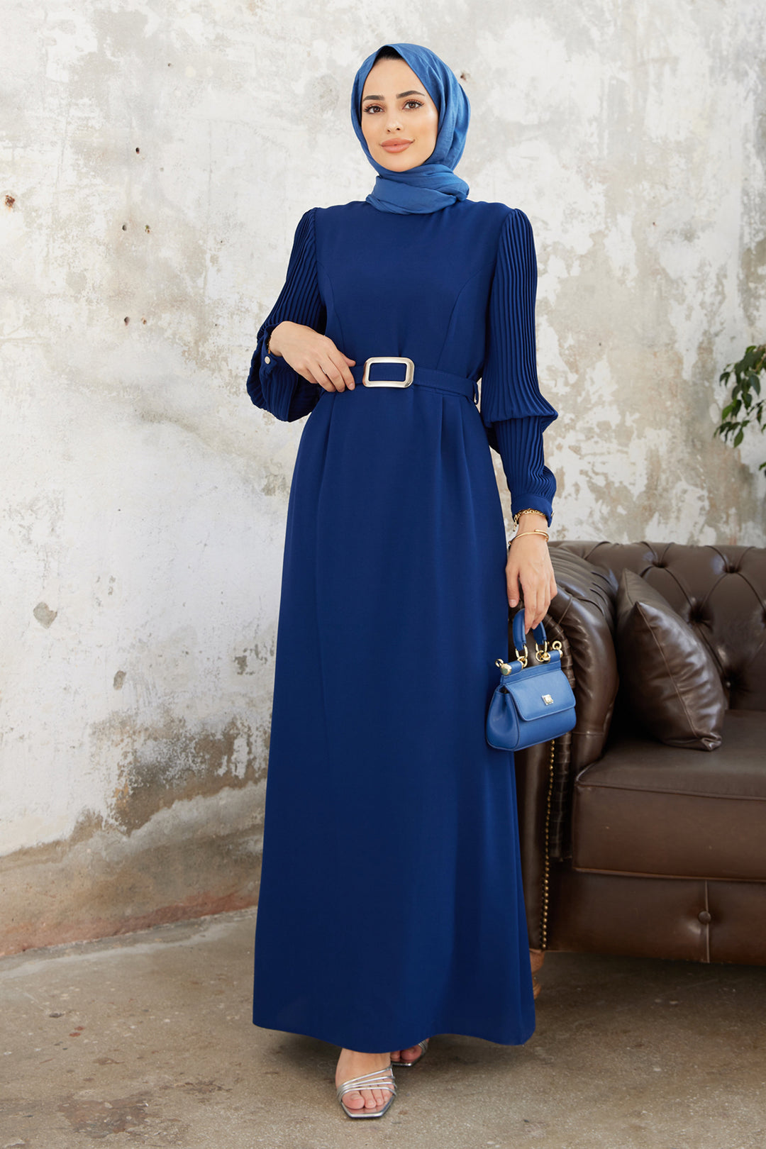 ZRF Women Sleeved Pile Dress - Indigo - Mieres