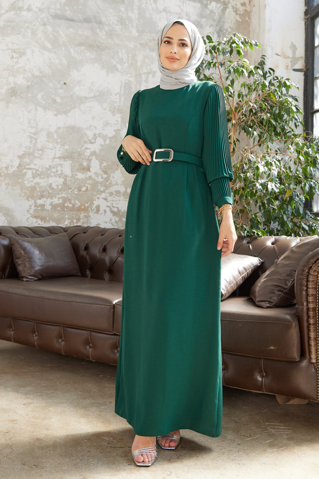 ZRF Women Sleeved Pile Dress - Emerald - Issaquah