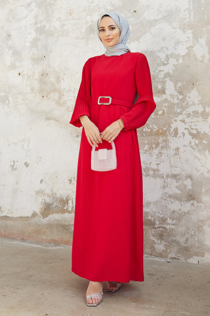 ZRF Women Puffy Sleeve Dress - Red - Wildwood