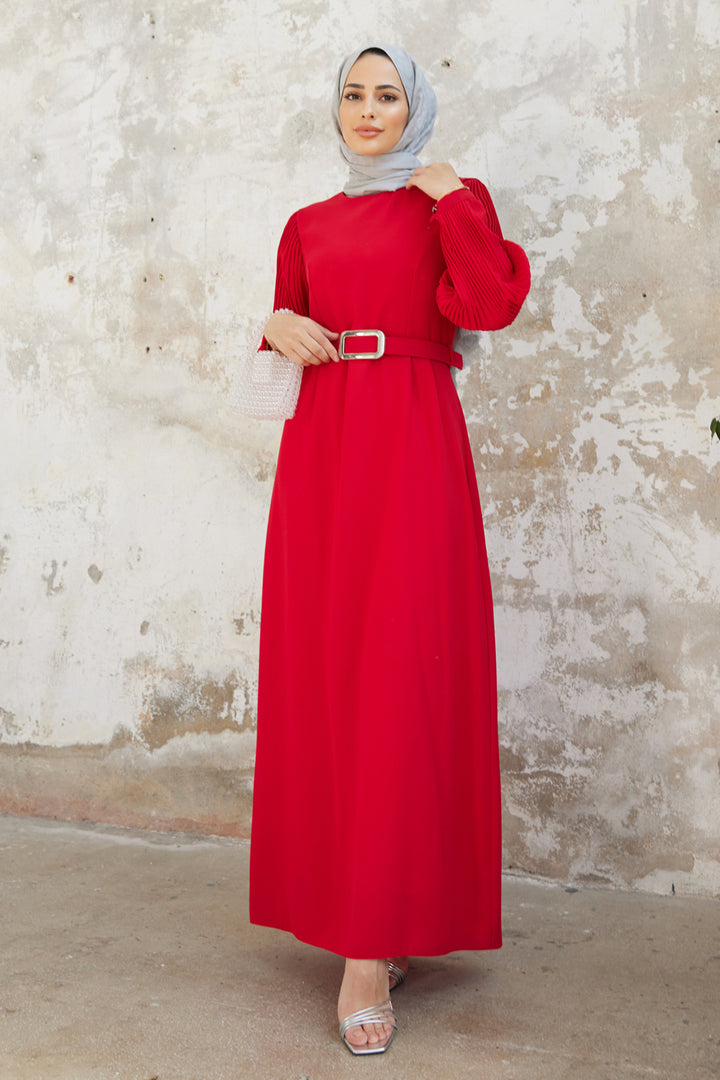 ZRF Women Puffy Sleeve Dress - Red - Wildwood