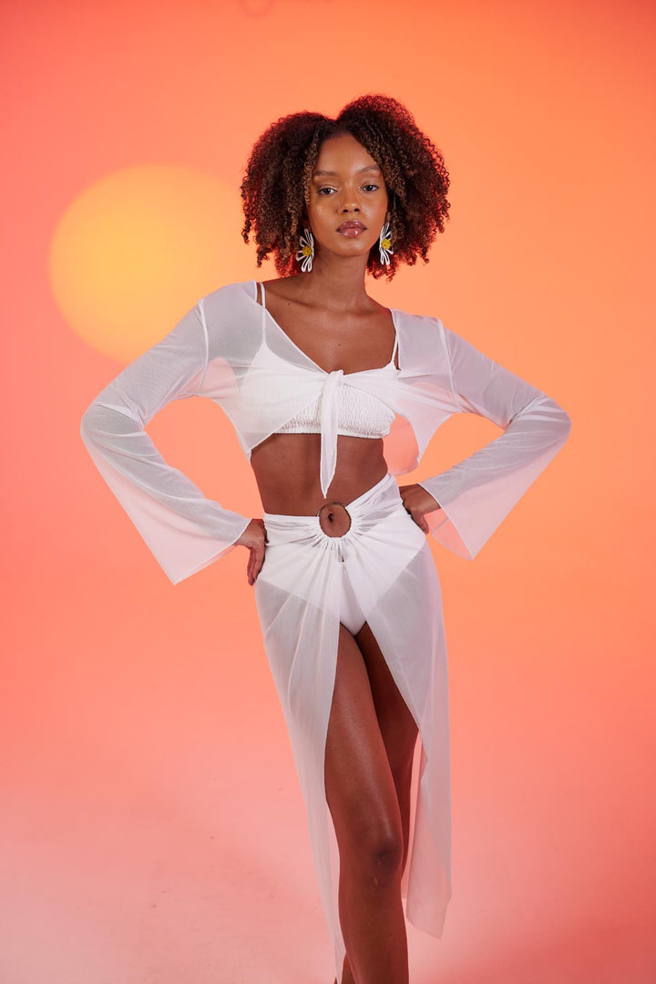 HLLY Women Ringer Pareo Set White - Mandurah