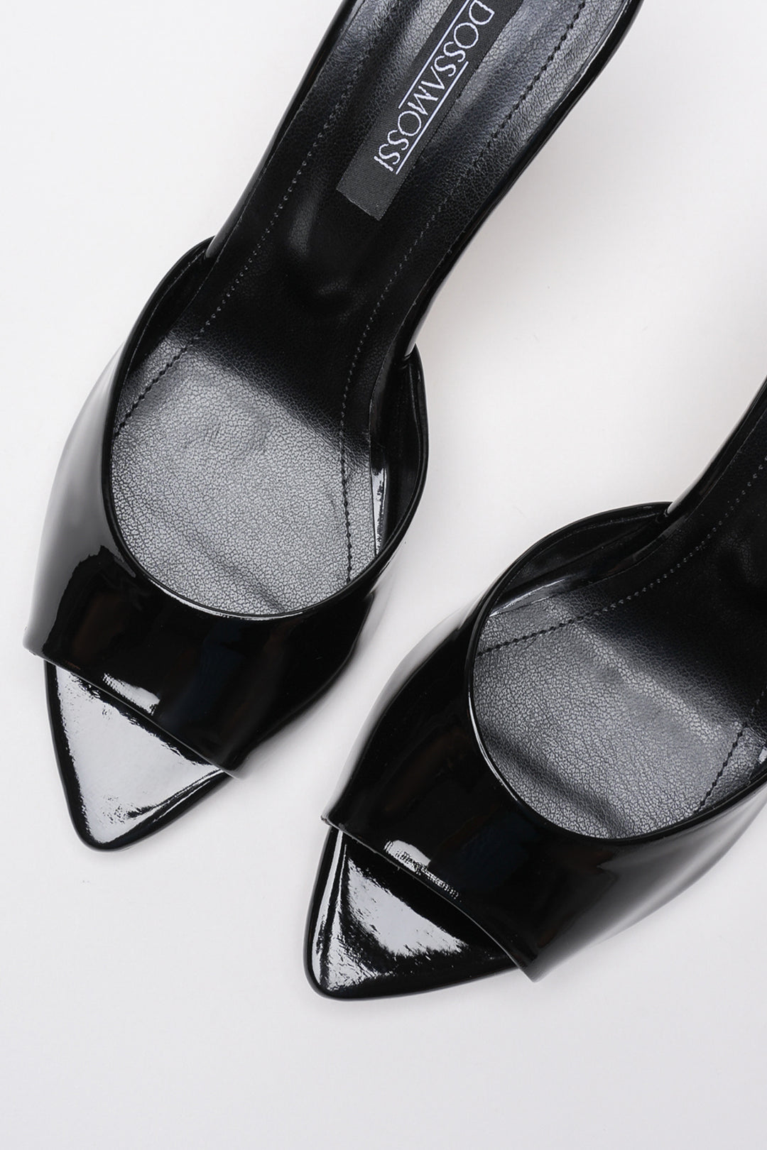 DSM Avisa Black Patent Leather High Heel Women's Slippers - Kropyvnytskyi
