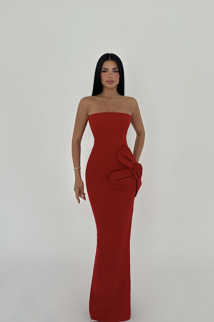 EYY Women Red Daysi Strapless Dress - Eastchester