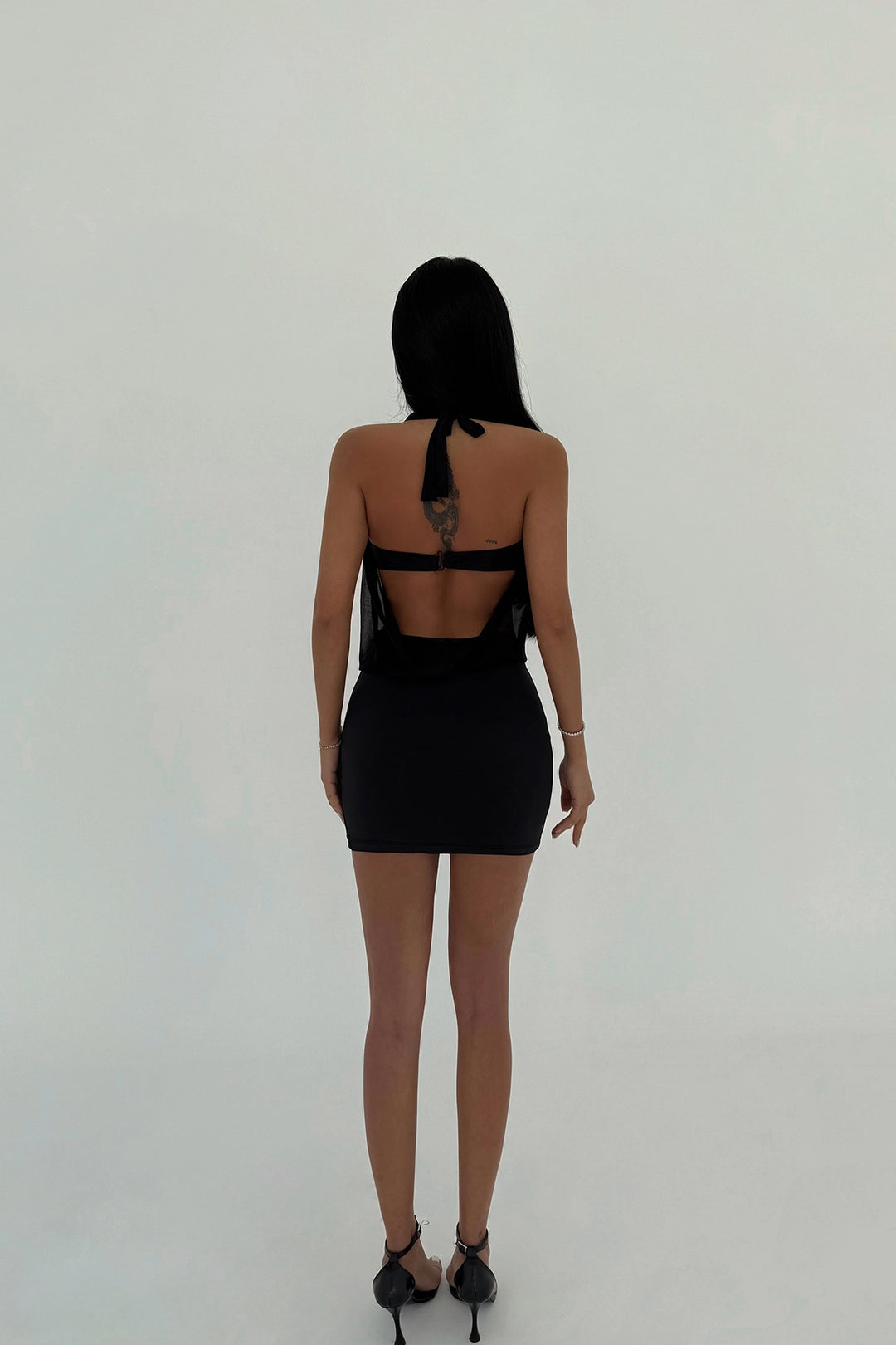 EYY Women Siyah Tül Detaylı Mini Elbise - Cairns