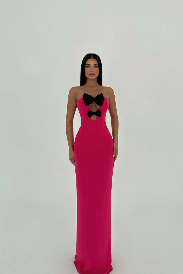 EYY Women Fuchsia Arco Bow Detail Dress - Córdoba