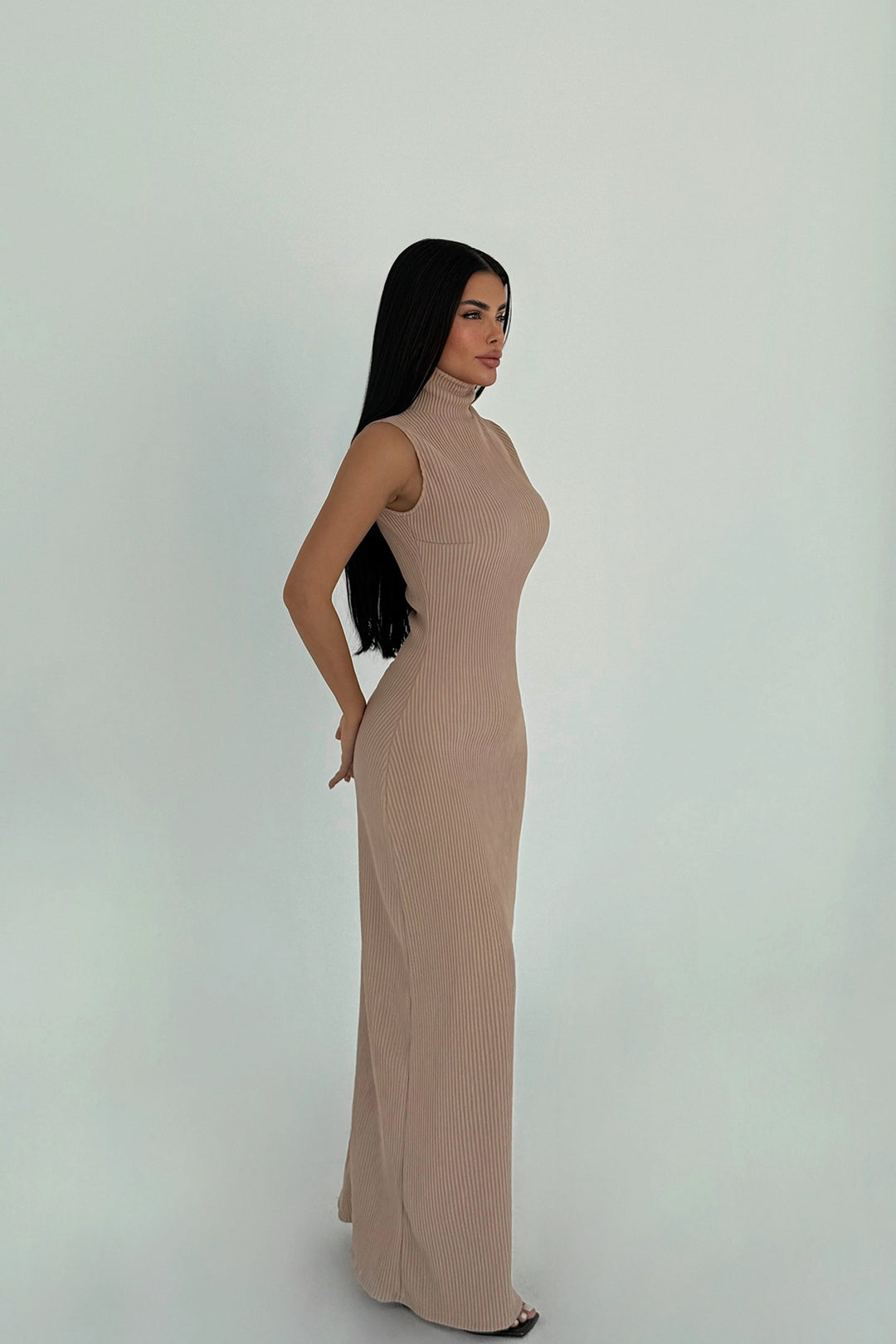 EYY Women Beige Jila Long Dress - Leominster