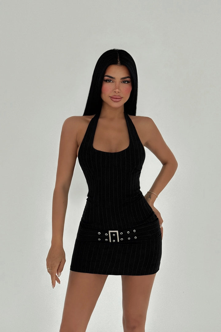 EYY Women Siyah Joa Mini Kemer Detay Elbise - Drachten