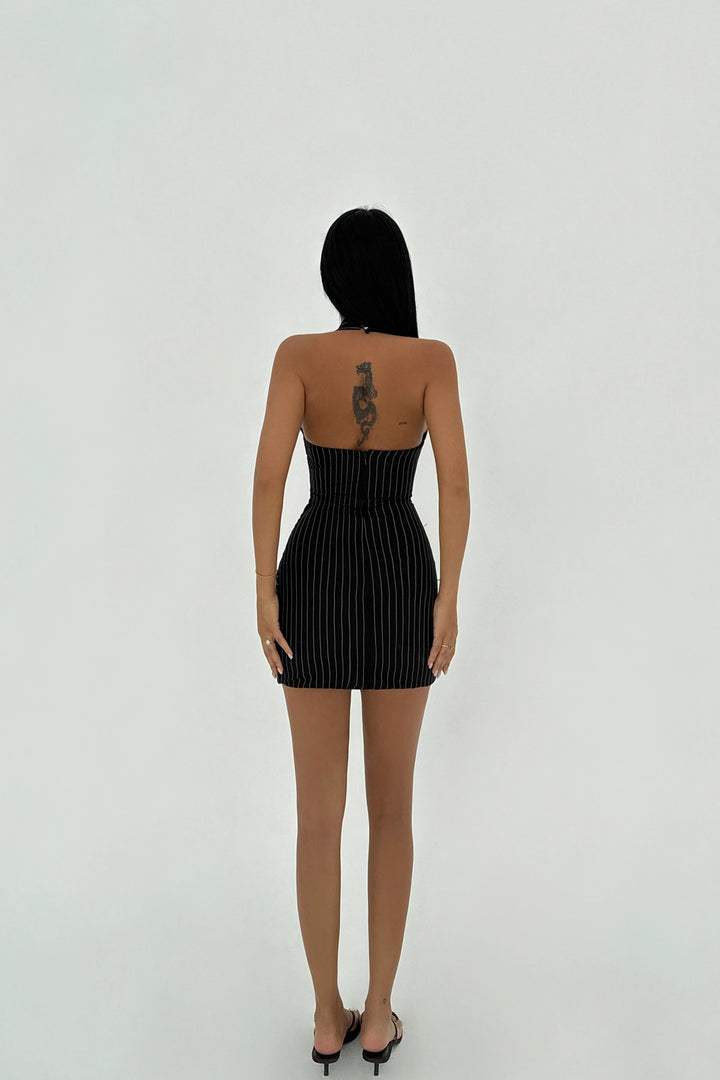 EYY Women Black Belt Joa Mini Belt Detail Dress - Nuremberg