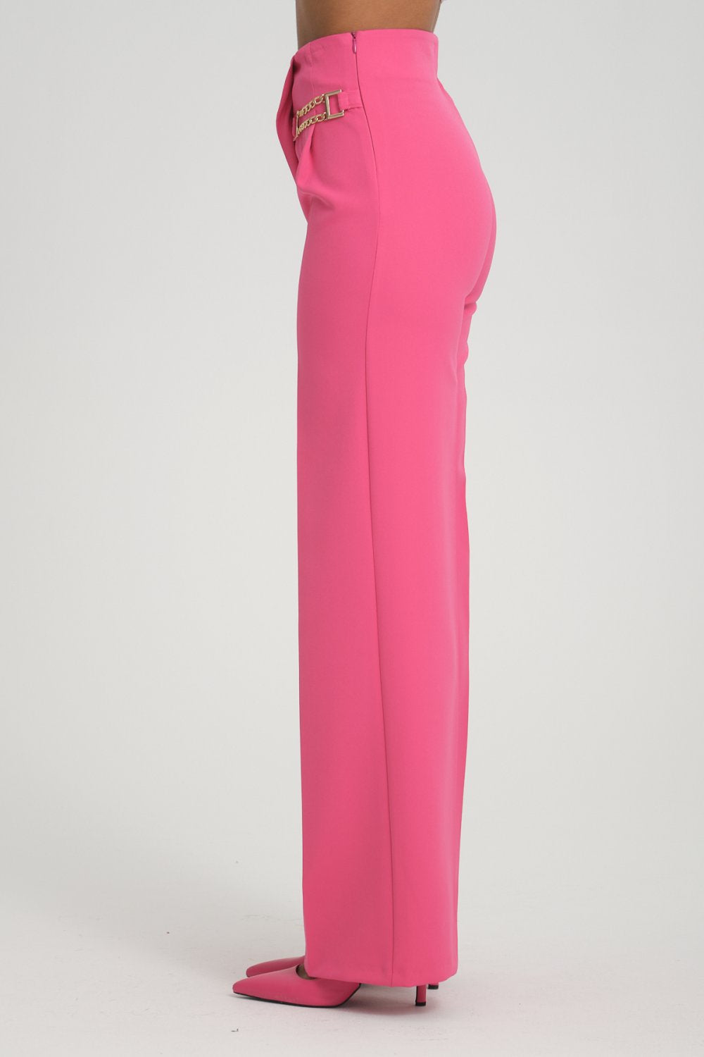 NDL Women Side Chain Wide Leg Pants Fuchsia - Burnsville
