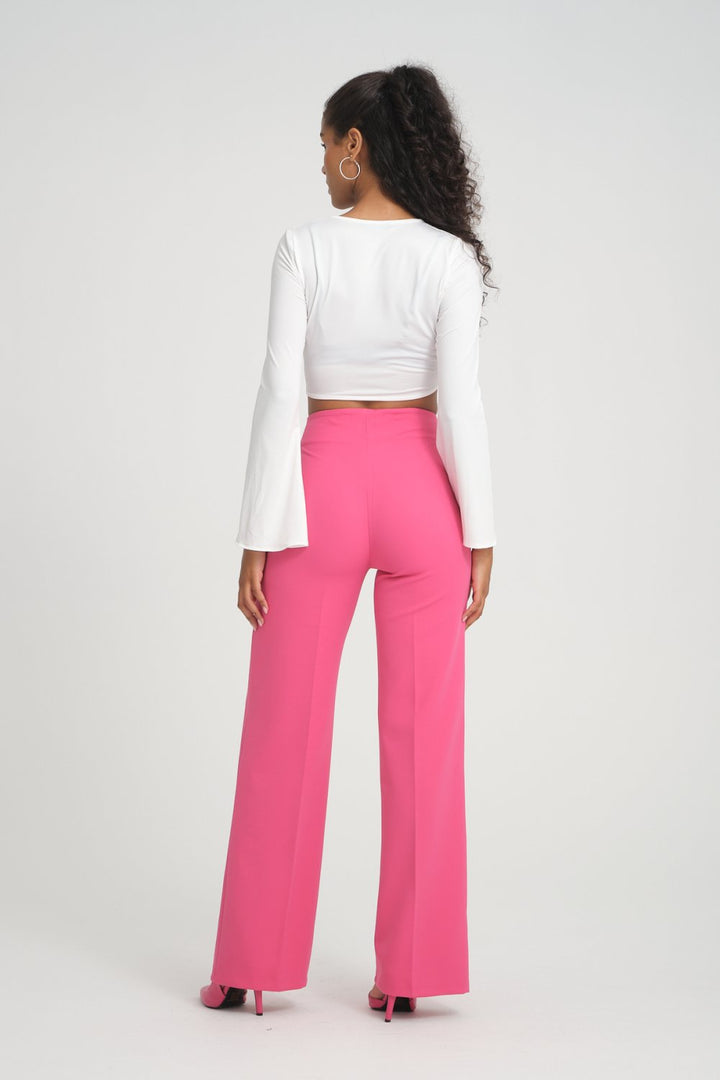 NDL Women Side Chain Wide Leg Pants Fuchsia - Burnsville