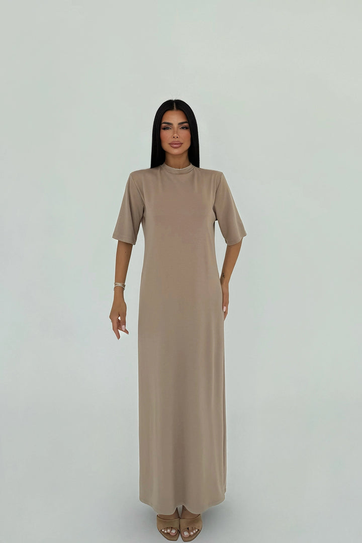 EYY Women Beige Roland Long Dress - Troy