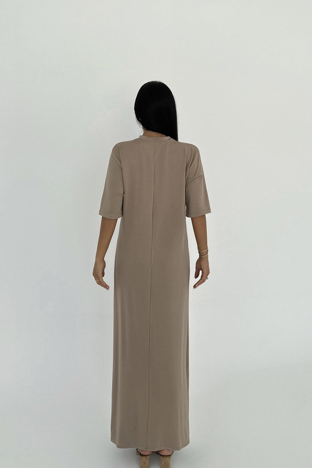 EYY Women Beige Roland Long Dress - Troy