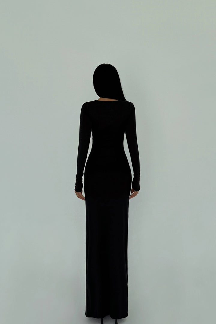 EYY Women Siyah Yüzük Detaylı Uzun Elbise - East Kilbride