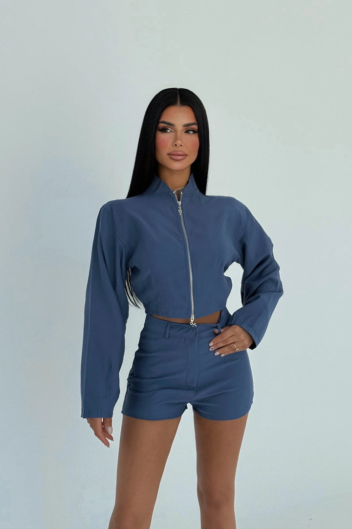 EYY Women Indigo Shorts Set - Sfântu-Gheorghe