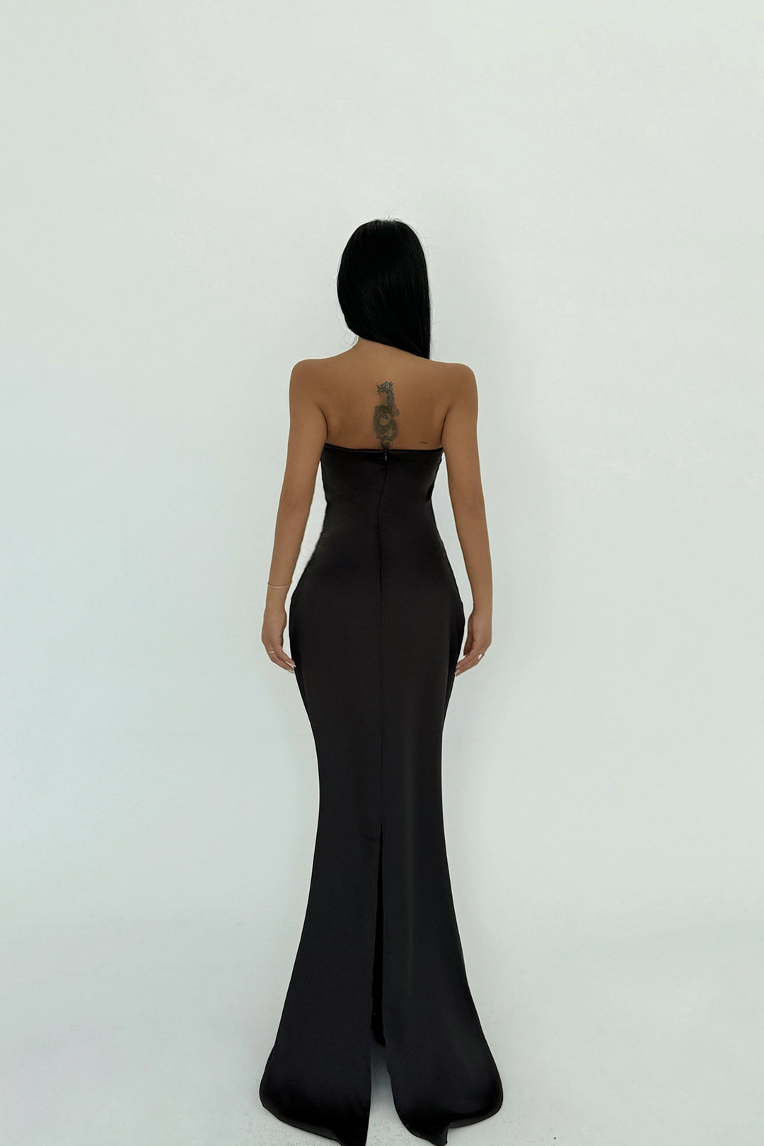 EYY Women Black Galian Strapless Long Dress - Newark