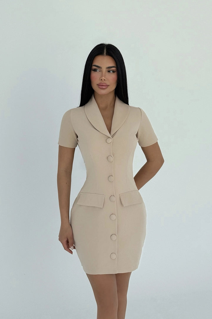 EYY Women Cream Lady Mini Dress - Derby
