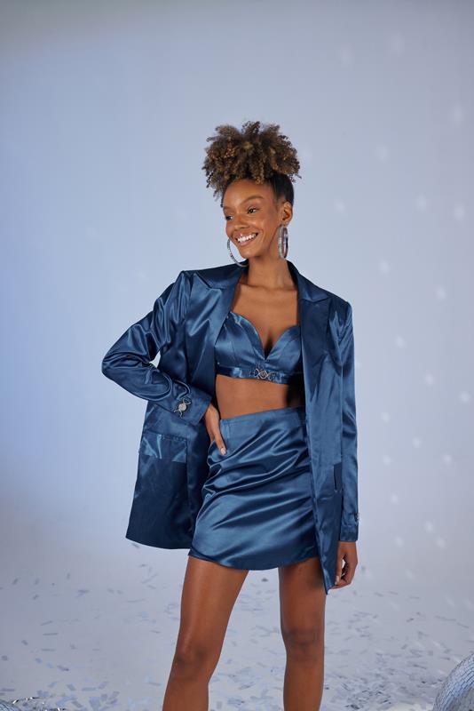 HLLY Women Fancy Skirt Navy - Pomezia
