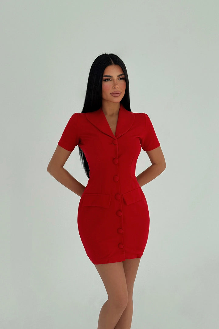 EYY Women Kırmızı Bayan Mini Elbise - Choisy-le-Roi