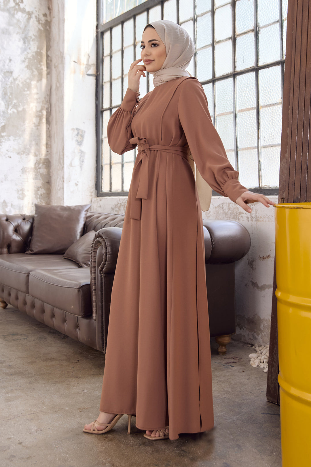 فستان نسائي من الكريب المغطى من ZRF - جملي - البوكيرك