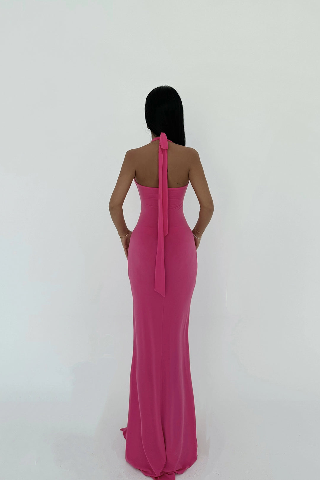 EYY Women Fuhsia Arka Detaylı Uzun Elbise - Dagenham